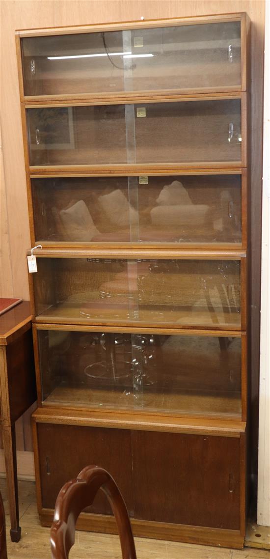 A Simplex six tier bookcase W.91.5cm